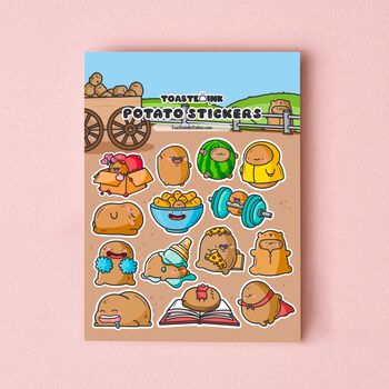 Potato Sticker Sheet | Cute Stickers, 3 of 6