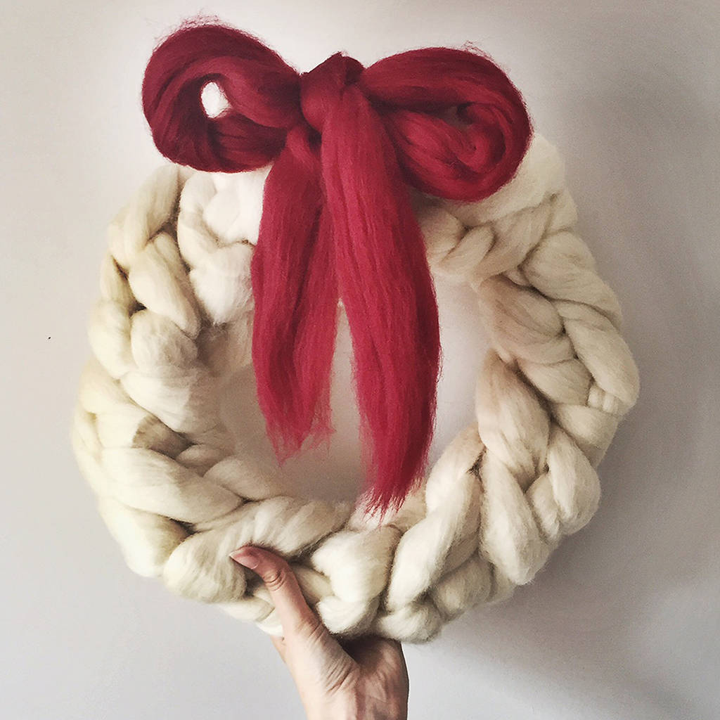Knitted Christmas Wreath