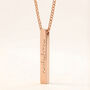 Morse Code Necklace Personalised Four Sided Bar Pendant, thumbnail 5 of 10