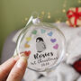 Baby's First Christmas Rainbow Penguin Bauble, thumbnail 4 of 12