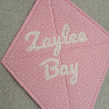 Personalised Pink Hanging Kite Decor Baby Girl Room, 2 of 10