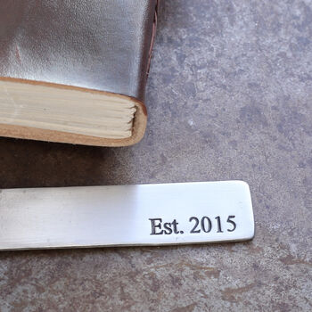 Steel Metal Bookmark For 11th Wedding Anniversary, 4 of 12