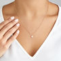 Rose, Silver Or Gold Single Pearl Satellite Necklace, thumbnail 1 of 10