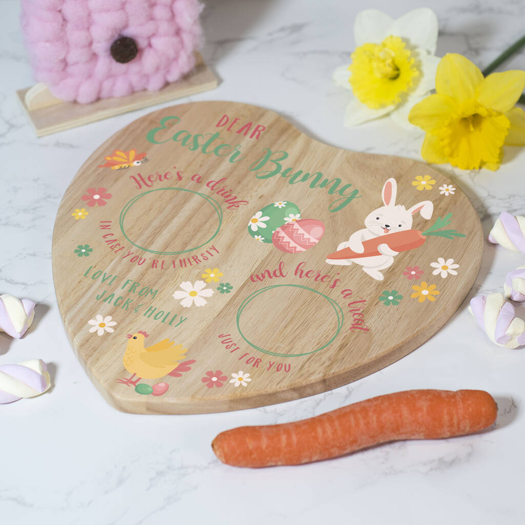 Floral Bunny And Chicken Easter Treat Board
