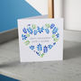 Personalised Engagement Floral Heart Card, thumbnail 7 of 9