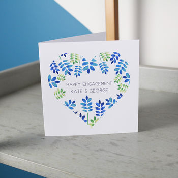 Personalised Engagement Floral Heart Card, 7 of 9