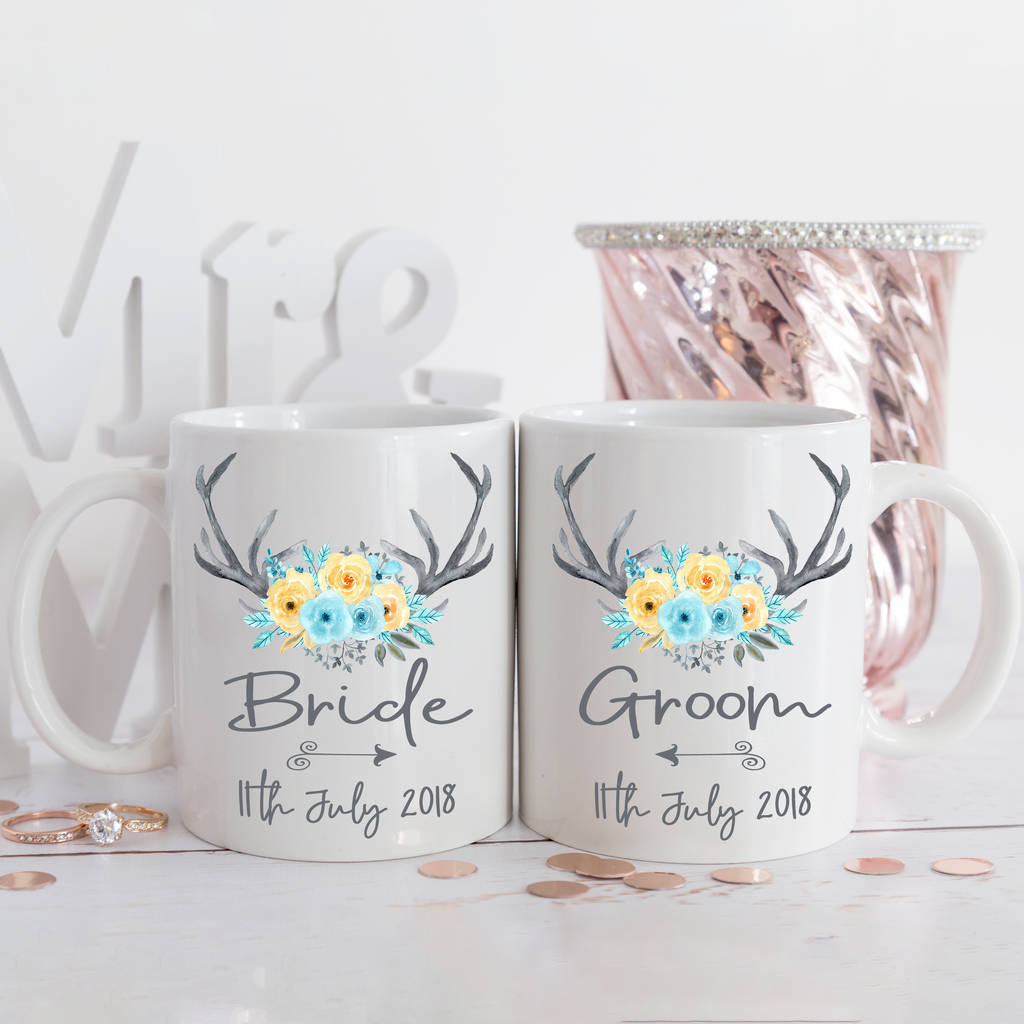 Bride And Groom Wedding Mugs By The Best Of Me Designs ...