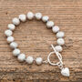 Freshwater Pearl Bracelet With Silver Heart, thumbnail 8 of 8