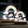 Personalised Unicorns And Rainbow Night Light For Children, thumbnail 4 of 7