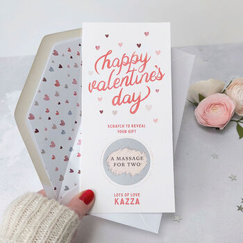 Personalised Happy Valentine’s Day Gift Scratch Card1, 3 of 4