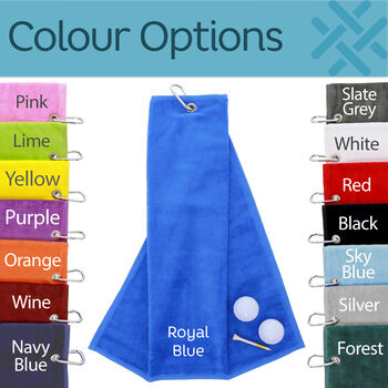 Personalised Tri Fold Golf Towel, 4 of 12