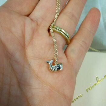 Personalised Tiny Whale Necklace, 3 of 8