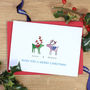 Personalised Rainbow Reindeer Family Christmas Cards, thumbnail 3 of 4
