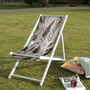 Soothing Calm White Traditional Canvas Deckchair, thumbnail 1 of 3