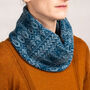 Grey Knitted Snood Inspired By Nature Unisex, thumbnail 7 of 12