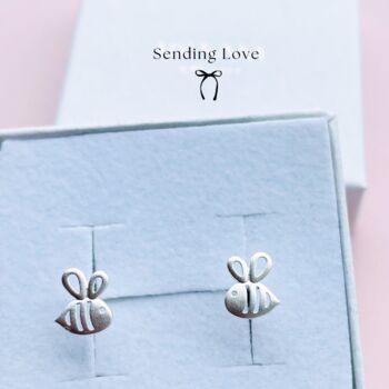 Sterling Silver Bumble Bee Earrings, 3 of 5