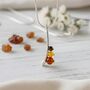 Handmade Sterling Silver Amber Three Stone Pendant, thumbnail 1 of 3