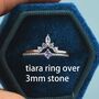 Cz Tiara Stacking Ring In Sterling Silver, thumbnail 7 of 11