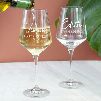 Personalised Living Legend Wine Glass, 2 of 3