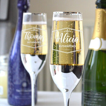 Personalised Champagne Flute With Nouveau Design, 6 of 11