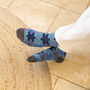 Peace Light Blue And Jigsaw Blue Men's Socks Bundle, thumbnail 2 of 6