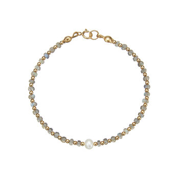Silver Or Gold Filled Labradorite Gemstone Bracelet, 2 of 6