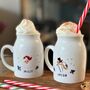Bone China Retro Snowman Hot Chocolate Mug, thumbnail 5 of 5