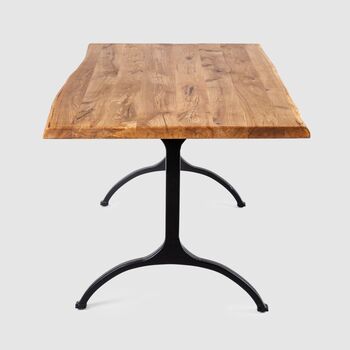 Lambeth Solid Oak Dining Table With Casting Shaped Legs, 3 of 5