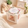 Personalised Christening Floral Photo Cube, thumbnail 2 of 4