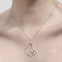 Fibonacci Golden Spiral Pendant Necklace, thumbnail 3 of 11