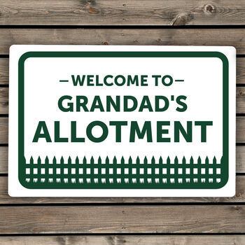 Personalised Welcome To The Allotment/Garden Metal Sign, 2 of 4