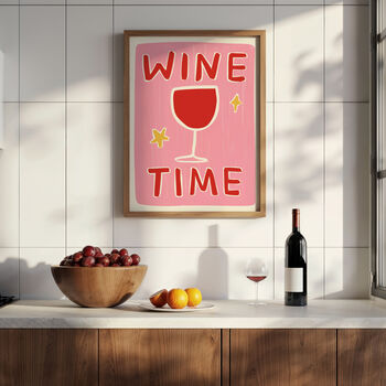 Wine Time Illustrated Art Print, 2 of 3