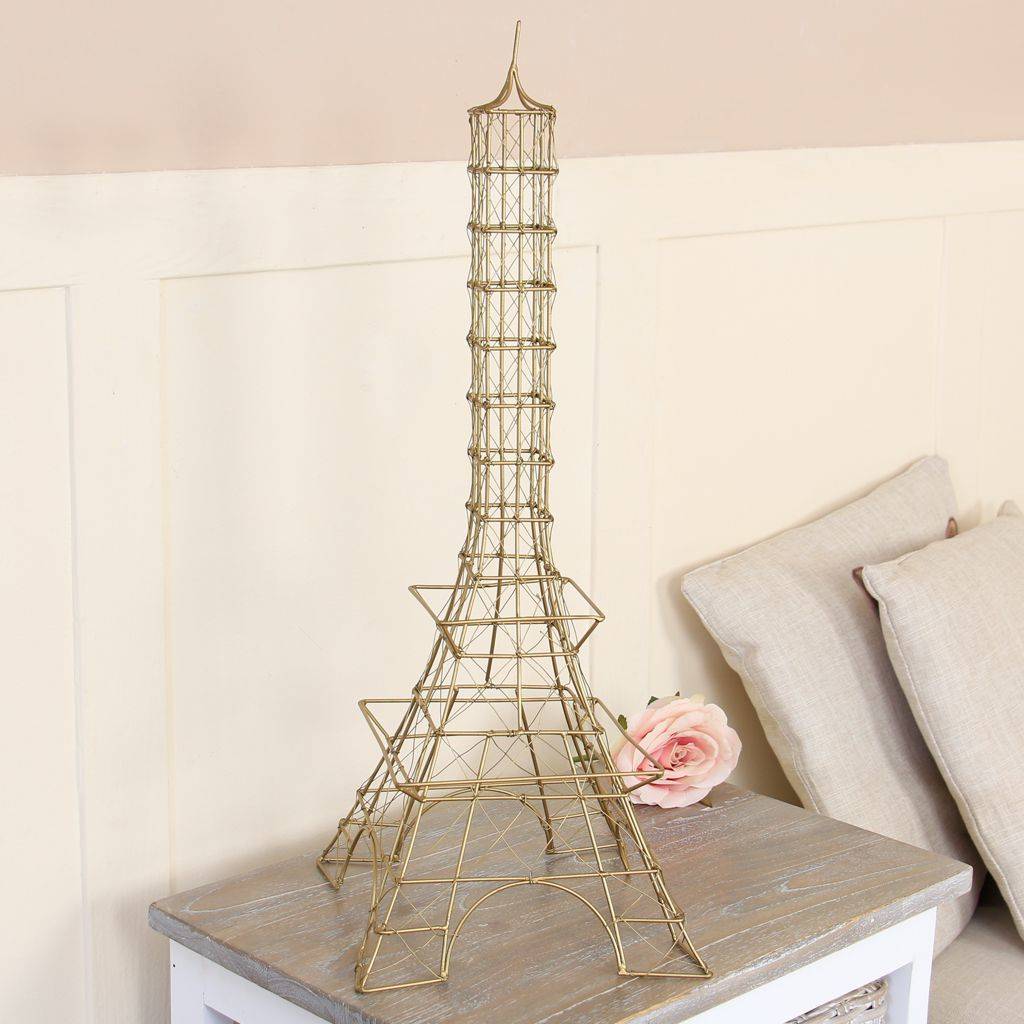 Handwoven Brass Effect Tour Eiffel Decoration By Dibor ...