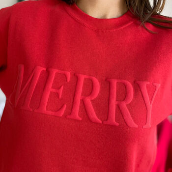 Merry Christmas Jumper With 3D Bubble Letters, 5 of 6