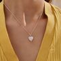 Sterling Silver Genuine Heart Baroque Pearl Pendant Necklace, thumbnail 8 of 12