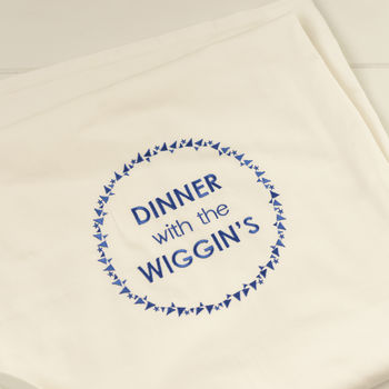 Personalised Organic Cotton Dinner Tablecloth, 3 of 3