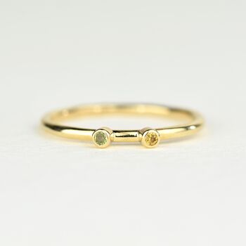 Custom Two Birthstone Stacking Ring, 7 of 10