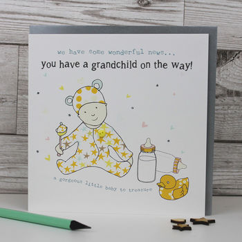 Grandchild On The Way Announcement Card By Molly Mae ...