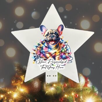 Personalised French Bulldog In Christmas Lights, 6 of 11