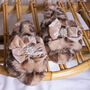 Anya Fluffy Faux Fur Slider Slipper In Leopard, thumbnail 3 of 5