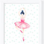 Girl's Personalised Ballet Bedroom Art Print Set, thumbnail 2 of 4