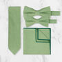 Handmade 100% Cotton Suede Tie In Green, thumbnail 1 of 8