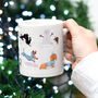 Cute Dachshund Winter Fun Dog Gift Mug, thumbnail 7 of 8