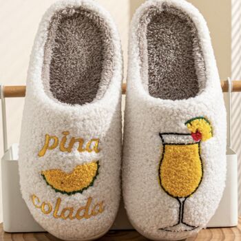 Pina Colada Embroidered Slippers, 2 of 4