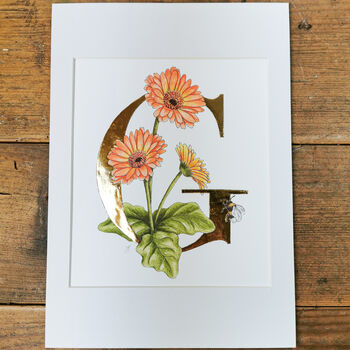 G Is For Gerbera Illuminated Artwork, 3 of 4