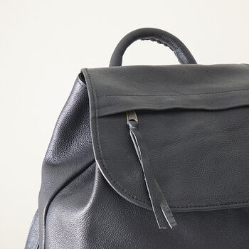 Fair Trade Stylish Versatile Leather Rucksack Backpack, 11 of 12