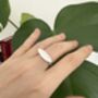 Silver Oval Band Ring, thumbnail 3 of 5