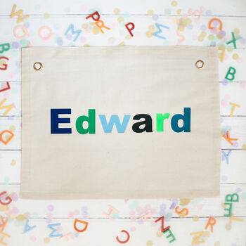 Personalised Multi Colour Name Banner Flag, 3 of 4