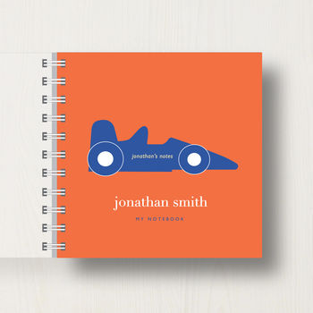 Personalised Kid's Racing Car Small Notebook, 6 of 9