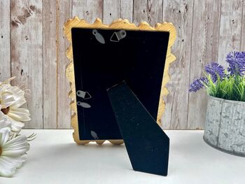 Gold Floral Photo Picture Frame 6x4' 10x15cm Portrait Landscape, 4 of 5